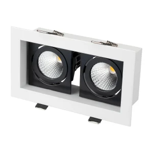 Arlight Светильник CL-KARDAN-S180x102-2x9W Day (WH-BK, 38 deg) (IP20 Металл, 3 года)