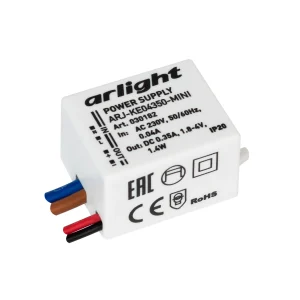 Arlight Блок питания ARJ-KE04350-MINI (1.4W, 350mA) (IP20 Пластик, 5 лет)