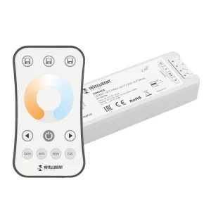 Arlight INTELLIGENT ARLIGHT Диммер SMART-SET-PWM-102-72-MIX-SUF White (12-24V, 2x5A, ПДУ RING 10кн, 2.4G) (IARL, IP20 Пластик, 5 лет)