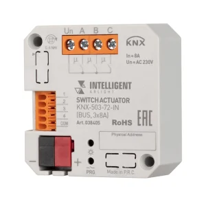Arlight INTELLIGENT ARLIGHT Релейный модуль KNX-503-72-IN (BUS, 3x8A) (IARL, IP20 Пластик, 3 года)