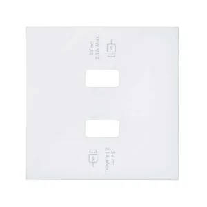 Simon 100 Белый матовый Накладка для 2-х зарядных устройств USB SmartCharge