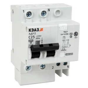 КЭАЗ АВДТ с защитой от сверхтоков АД12-24C25-АC-УХЛ4 (2P, C25, 300mA)