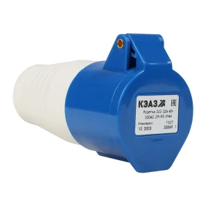 КЭАЗ Розетка кабельная 213-16А-6h-220AC-2P+PE-IP44