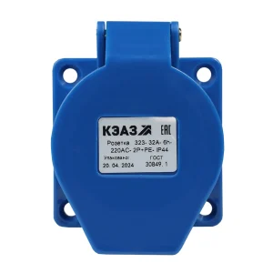 КЭАЗ Розетка фланцевая 323-32А-6h-220AC-2P+PE-IP44