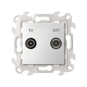 Simon 24 Алюминий Розетка TV-SAT одиночная