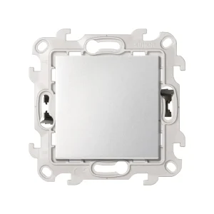 Simon 24 Алюминий Переключатель (проходной) 10AX 250В~ с системой Push&Go