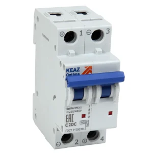 КЭАЗ OptiDin BM63 Автоматический выключатель 2P 2A C 6кА DC (BM63-2C2-DC-УХЛ3)