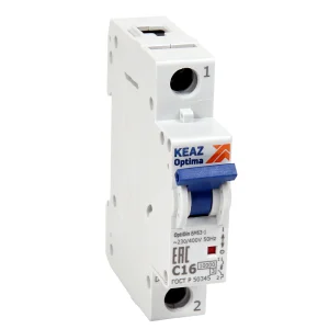 КЭАЗ OptiDin BM63 Автоматический выключатель 1P 2A B 10кА AC (BM63-1B2-10-УХЛ3)