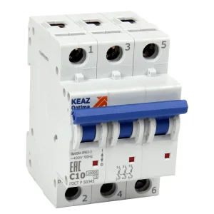 КЭАЗ OptiDin BM63 Автоматический выключатель 3P 20A B 10кА AC (BM63-3B20-10-УХЛ3)