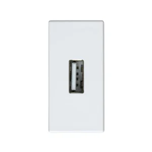 Simon 27 Мех Белый Разъём USB тип А, узкий, винты