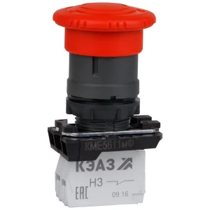 КЭАЗ Кнопка КМЕ5522мФС-красный-2но+2нз-гриб-IP54