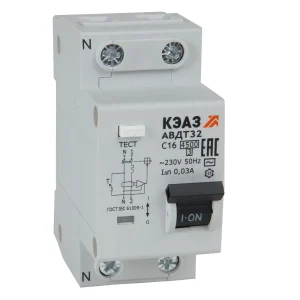 КЭАЗ АВДТ с защитой от сверхтоков АВДТ32-22C6-AC-УХЛ4 (2P, C6, 30mA) 4,5кА