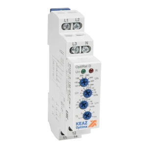 КЭАЗ Реле контроля фаз OptiRel D PHS-3-1M-04-PP-2 повышенного/пониженного 3Ф 2СО