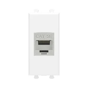 DKC Avanti Компьютерная розетка RJ-45 без шторки модульная, кат.5е экранированная, "Белое облако", 1 модуль