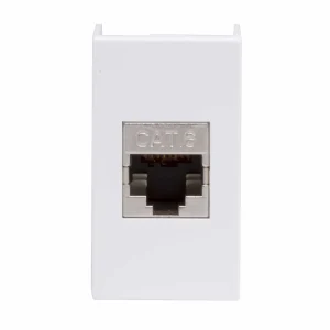 DKC Ком.роз. RJ45 кат.6 экран., 8P8C, Viva, белая, 1мод