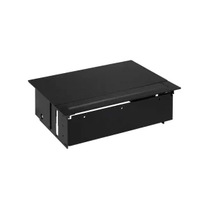 Simon 400 Врезной x4 розеточный блок, планка, 3x2P+E, 2xUSB з/у, черный,