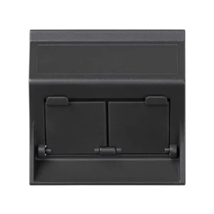 Simon Cima 500 Графит Адаптер для 2 шт RJ-45 CJ545.., CJ645.., CJ6A45F + MD67, наклон, крышки, 50х50мм,