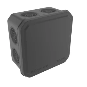 DKC Коробка ответвительная с 8+2 кабельными вводами д.25/20 мм, IP55, 100х100х50 мм,черный