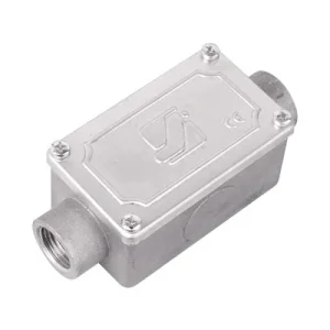 DKC Коробка протяжная алюминиевая, 2 ввода 180°, М16х1,5 ,IP55, 118х51х42мм