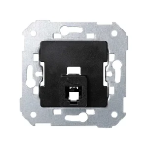 Simon 75 Мех Графит Розетка ТЛФ с суппортом RJ-12 6 контактов
