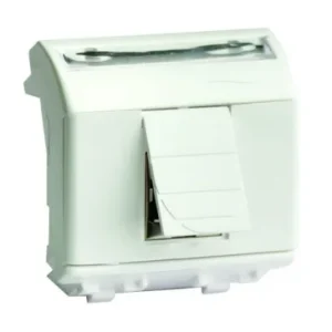 DKC Brava Компьютерная розетка RJ45 кат.5e экран., 8P8C, Brava, белая, 2мод