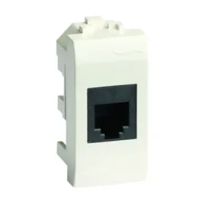 DKC Brava Компьютерная розетка RJ45 кат.6, 8P8C, Brava, белая, 1мод