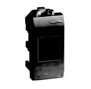 DKC Brava Компьютерная розетка RJ45 кат.6A, 8P8C, Brava, черная, 1мод