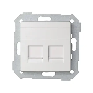 Simon 82 Concept Белый матовый Розетка 2-я RJ45 прямая для передачи данных со шт