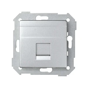 Simon 82 Detail Алюминий Адаптер на 1 RJ45(12) 75528-, 75540-, 75541-, 75544-39, шторка