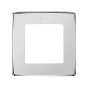Simon 82 Detail Белый, основание хром Рамка 1-ая