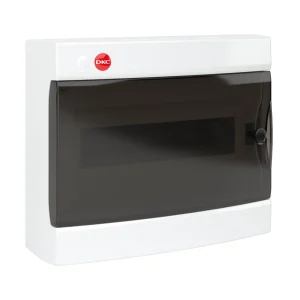 DKC RAM base Щиток настен.с двер.12мод.,IP41,бел.,с клем.блок.1х87512 и замком