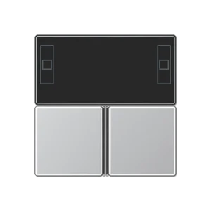 JUNG KNX АS 500 Алюминий Набор накладок для защелкивания на регулятор-дисплей компакт