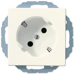 JUNG Штепсельная розетка SCHUKO 16A 250V~ угол наклона 45 ° слоновая кость