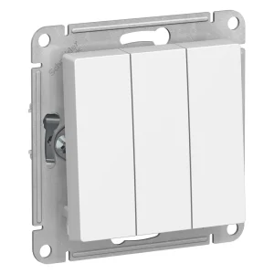 Systeme Electric AtlasDesign Бел Выключатель 3-клавишный сх.1+1+1, 10АХ, механизм