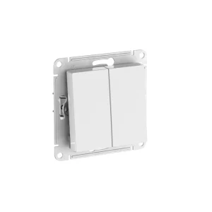 Systeme Electric AtlasDesign Белый Переключатель 2-клавишный, сх.6/2, 10АХ, мех., быстрозажим. клем.