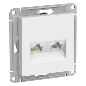 Systeme Electric AtlasDesign Бел Розетка двойная компьютерная RJ45+RJ45, кат.5E, механизм