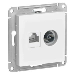 Systeme Electric AtlasDesign Бел Розетка двойная ТВ + компьютерная RJ45, кат. 5Е