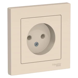 Systeme Electric AtlasDesign Беж Розетка б/з, 16А, в сборе