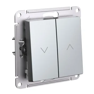 Systeme Electric AtlasDesign Алюминий Выключатель 2-клавишный жалюзи, 10А, механизм