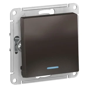 Systeme Electric AtlasDesign Мокко Выключатель 1-клавишный с подсветкой, сх.1а, 10АХ, механизм
