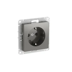 Systeme Electric AtlasDesign Сталь Розетка с заземлением, 16А, мех., быстрозажим. клем.