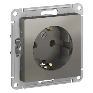Systeme Electric AtlasDesign Сталь Розетка с/з, 16А, механизм