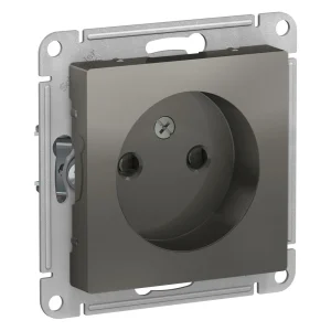 Systeme Electric AtlasDesign Сталь Розетка б/з со шторками, 16А, механизм