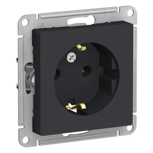 Systeme Electric AtlasDesign Карбон Розетка с/з, 16А, механизм