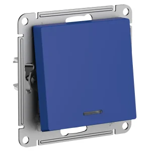 Systeme Electric AtlasDesign Аквамарин Выключатель 1-клавишный с подсветкой, сх.1а, 10АХ, механизм