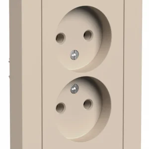 Systeme Electric AtlasDesign Песочный Розетка двойная б/з,16А, в сборе