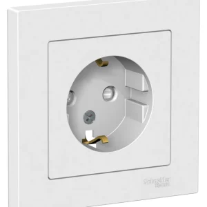 Systeme Electric AtlasDesign Лотос Розетка с/з со шторками, 16А, в сборе