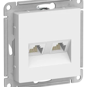 Systeme Electric AtlasDesign Лотос Розетка двойная компьютерная RJ45+RJ45, кат.5Е, механизм