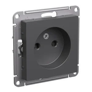 Systeme Electric AtlasDesign Базальт Розетка б/з со шторками, 16А, механизм