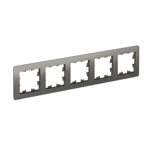 Systeme Electric AtlasDesign Air Сталь/дымчатый черный Рамка 5-ая